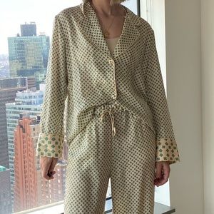 Printed Pajama Style Top